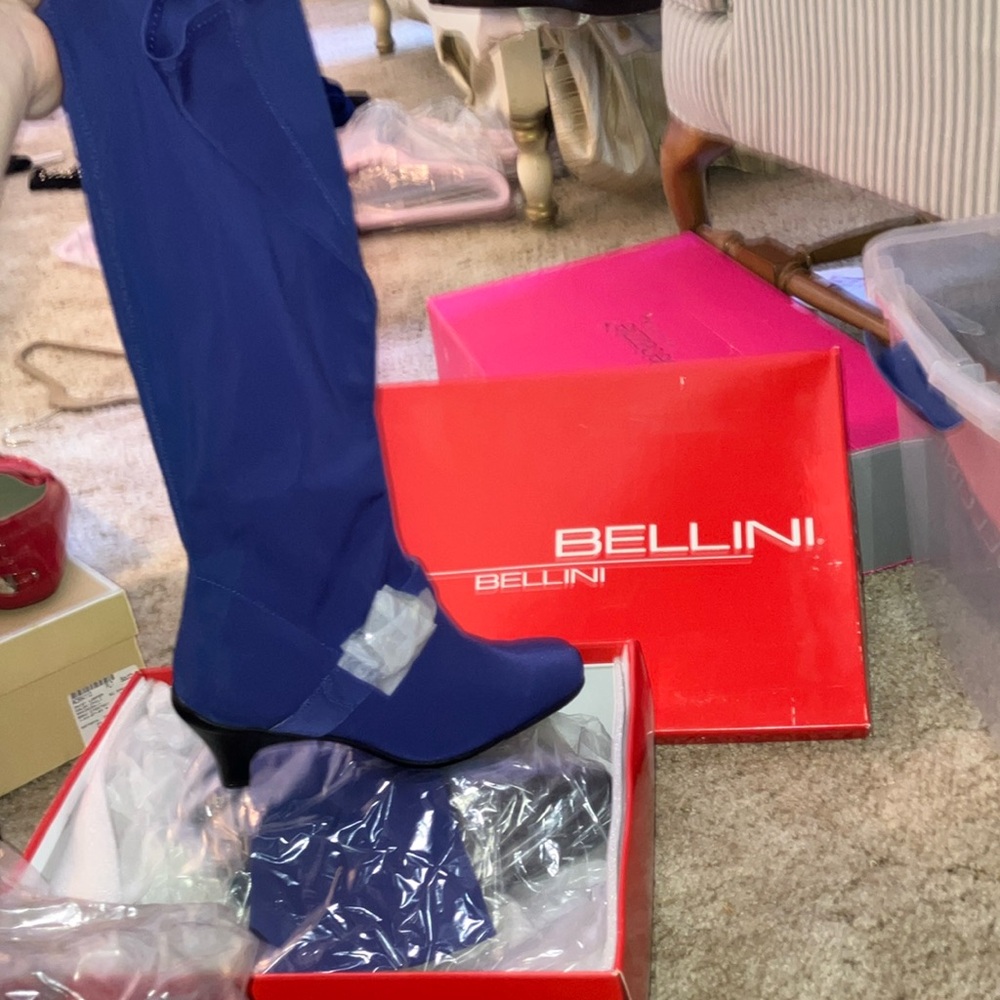 Bellini Blue Knee-High Boots